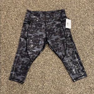 Metallic camo workout Capri's